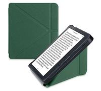kwmobile Étui Compatible avec Kobo Libra 2 Coque - Étui à Rabat magnétique Tablette eReader Similicuir - Vert foncé
