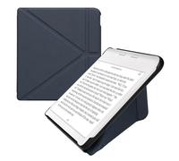 kwmobile Étui Compatible avec Kobo Libra Colour Coque - Étui à Rabat magnétique Tablette eReader Similicuir - Bleu foncé