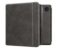 kwmobile Étui Compatible avec Kobo Libra Colour Coque - Étui à Rabat magnétique Tablette eReader Similicuir - Anthracite