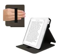 kwmobile Étui Compatible avec Kobo Libra Colour Coque - Étui à Rabat magnétique Tablette eReader Similicuir avec Sangle - Noir-Multicolore