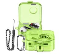 kwmobile Étui Compatible avec Nothing Ear (2) - Housse de Protection Rigide pour Écouteurs - Vert-Transparent