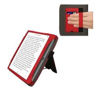 kwmobile Étui Compatible avec Pocketbook Era/Era Color Coque - Étui à Rabat magnétique Tablette eReader Similicuir - Rouge-Gris foncé