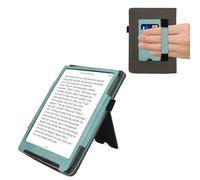 kwmobile Étui Compatible avec Pocketbook InkPad 4/Color 3/2 / Vivlio InkPad 4/Color 3 Coque - Étui à Rabat magnétique Tablette eReader Similicuir - Menthe glaciale-Gris foncé