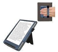 kwmobile Étui Compatible avec Pocketbook InkPad 4/Color 3/2 / Vivlio InkPad 4/Color 3 Coque - Étui à Rabat magnétique Tablette eReader Similicuir - Bleu foncé-Gris foncé