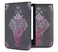 kwmobile Étui Compatible avec Pocketbook Touch Lux 4/5/HD 3/Color 2020/ Vivlio Lux 5 Coque - Étui à Rabat magnétique Tablette eReader Similicuir - Fuchsia-Anthracite