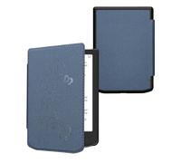 kwmobile Étui Compatible avec Pocketbook Verse/Verse Lite/Pro/Color/Vivlio Light HD Coque - Étui à Rabat magnétique Tablette eReader Similicuir - Bleu foncé