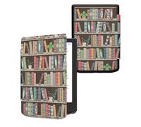 kwmobile Étui Compatible avec Pocketbook Verse/Verse Lite/Pro/Color/Vivlio Light HD Coque - Étui à Rabat magnétique Tablette eReader Similicuir - Bleu-Vert-Fuchsia