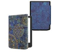 kwmobile Étui Compatible avec Pocketbook Verse/Verse Lite/Pro/Color/Vivlio Light HD Coque - Étui à Rabat magnétique Tablette eReader Similicuir - Jaune-Bleu foncé