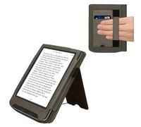 kwmobile Étui Compatible avec Pocketbook Verse/Verse Lite/Pro/Color/Vivlio Light HD Coque - Étui à Rabat magnétique Tablette eReader Daim synthétique - Gris