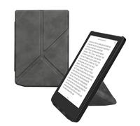 kwmobile Étui Compatible avec Pocketbook Verse/Verse Lite/Pro/Color/Vivlio Light HD Coque - Étui à Rabat magnétique Tablette eReader Similicuir - Anthracite