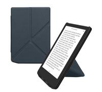 kwmobile Étui Compatible avec Pocketbook Verse/Verse Lite/Pro/Color/Vivlio Light HD Coque - Étui à Rabat magnétique Tablette eReader Similicuir - Bleu foncé