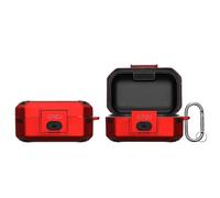 kwmobile Étui Compatible avec Sennheiser Momentum True Wireless 3 / True Wireless 4 - Housse de Protection Rigide pour Écouteurs sans Fil - Rouge-Noir