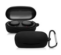 kwmobile Étui Compatible avec Sony WF-XB700 True Wireless Housse - Housse pour Casque Audio étui de Protection en Silicone - Noir