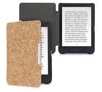 kwmobile Étui Compatible avec Tolino Shine 3 - Étui à Rabat Magnétique pour Tablette en Liège Marron Clair