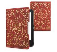 kwmobile Étui Compatible avec Tolino Vision 1/2 / 3/4 HD Coque - Étui à Rabat magnétique Tablette eReader Similicuir - Jaune-Orange-Rouge