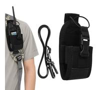kwmobile Étui Holster pour Garmin Alpha 300 200 100 / GPSMAP 67i 65s 66i 79s 79sc - Pochette de Protection GPS Portable avec Clip Ceinture - Support en Nylon - Noir