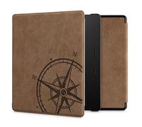 kwmobile Étui liseuse Compatible avec Amazon Kindle Oasis 10. Generation - Housse avec Rabat magnétique en Simili Cuir - Marron