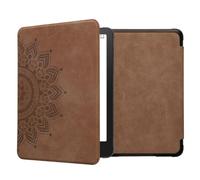 kwmobile Étui liseuse Compatible avec Amazon Kindle Paperwhite (2024)/Colorsoft - Housse avec Rabat magnétique en Simili Cuir - Marron