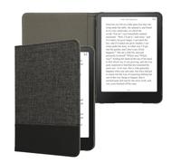 kwmobile Étui liseuse Compatible avec Amazon Kindle Paperwhite (2024)/Colorsoft - Housse avec Rabat magnétique en Tissu Canevas pour liseuse