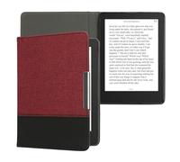 kwmobile Étui liseuse Compatible avec Kobo Aura Edition 2 - Housse avec Rabat magnétique en Tissu Canevas pour liseuse