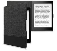 kwmobile Étui liseuse Compatible avec Kobo Aura One - Housse avec Rabat magnétique en Tissu Canevas pour liseuse