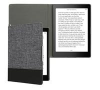 kwmobile Étui liseuse Compatible avec Kobo Aura One - Housse avec Rabat magnétique en Tissu Canevas pour liseuse