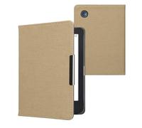 kwmobile Étui liseuse Compatible avec Kobo Clara 2E - Étui à Rabat magnétique Protection en Jean - Beige