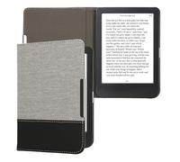 kwmobile Étui liseuse Compatible avec Kobo Clara BW/Colour - Housse avec Rabat magnétique en Tissu Canevas pour liseuse