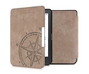 kwmobile Étui liseuse Compatible avec Kobo Clara HD - Housse avec Rabat magnétique en Simili Cuir - Marron