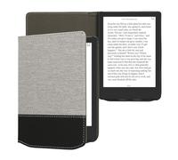 kwmobile Étui liseuse Compatible avec Pocketbook Verse/Verse Lite/Pro/Color/Vivlio Light HD - Housse avec Rabat magnétique en Tissu Canevas pour liseuse