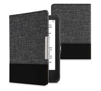 kwmobile Étui liseuse Compatible avec Tolino Vision 1/2 / 3/4 HD - Housse avec Rabat magnétique en Tissu Canevas pour liseuse