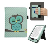 kwmobile Étui pour liseuse électronique Compatible avec Amazon Kindle Paperwhite (2024)/Colorsoft - Étui Housse Protection Turquoise-Marron-Menthe glaciale