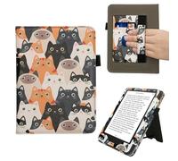 kwmobile Étui pour liseuse électronique Compatible avec Amazon Kindle Paperwhite (2024)/Colorsoft - Étui Housse Protection Orange-Noir-Blanc