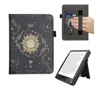 kwmobile Étui pour liseuse électronique Compatible avec Amazon Kindle Paperwhite (2024)/Colorsoft - Étui Housse Protection Bleu foncé-Jaune-Noir