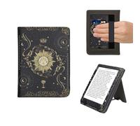 kwmobile Étui pour liseuse électronique Compatible avec Kobo Clara BW/Colour - Étui Housse Protection Bleu foncé-Jaune-Noir