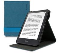 kwmobile Étui pour liseuse électronique Compatible avec Kobo Clara HD - Étui Housse Rabat liseuse Simili Cuir pétrole