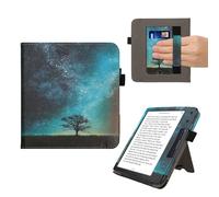 kwmobile Étui pour liseuse électronique Compatible avec Kobo Libra Colour - Étui Housse Protection Bleu-Gris-Noir
