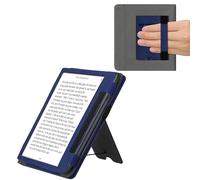 kwmobile Étui pour liseuse électronique Compatible avec Kobo Sage - Housse Rabat liseuse en Simili Cuir - Bleu foncé