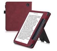 kwmobile Étui pour liseuse électronique Compatible avec Kobo Sage - Housse Rabat liseuse en Simili Cuir - Rouge foncé