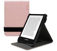 kwmobile Étui pour liseuse électronique Compatible avec Pocketbook Touch Lux 4/5/HD 3/Color 2020/ Vivlio Lux 5 - Étui Housse Rabat liseuse Simili Cuir Or Rose