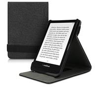 kwmobile Étui pour liseuse électronique Compatible avec Pocketbook Touch Lux 4/5/HD 3/Color 2020/ Vivlio Lux 5 - Étui Housse Rabat liseuse Simili Cuir Noir