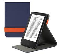 kwmobile Étui pour liseuse électronique Compatible avec Tolino Shine 2 HD - Étui Housse Rabat liseuse Simili Cuir Bleu foncé