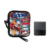 kwmobile Étui pour Smartphone Pliable - Étui en néoprène - Étui pour téléphone XXS - 3/3,5" Pop Art - pour Mobiles de Dimensions 10 x 8 x 2 cm