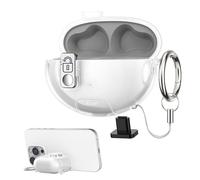 kwmobile Étui Transparent pour Casque Compatible avec Huawei Freebuds 6i - Coque Rigide en TPU avec Support pour Mobile - Transparent