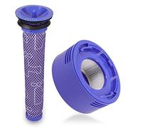 kwmobile Filtre aspirateur sans fil -1x pré- filtre et 1x post-filtre HEPA compatible avec Dyson V7 V8 - Accessoire nettoyage filtre de remplacement
