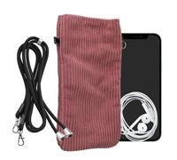 Pochette de protection téléphone portable en velours côtélé XXL - 7"
