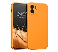 kwmobile Housse Compatible avec Apple iPhone 12 Coque - Housse de téléphone Protection Souple en TPU Silicone - Orange fruitée