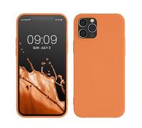 kwmobile Housse Compatible avec Apple iPhone 12 / iPhone 12 Pro Coque - Housse de téléphone Protection Souple en Silicone - Abricot Chaud