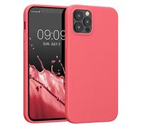 kwmobile Housse Compatible avec Apple iPhone 12 / iPhone 12 Pro Coque - Housse de téléphone Protection Souple en Silicone - Corail Fluo