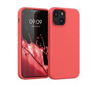 kwmobile Housse Compatible avec Apple iPhone 13 Mini Coque - Housse de téléphone Protection Souple en TPU Silicone - Corail Fluo